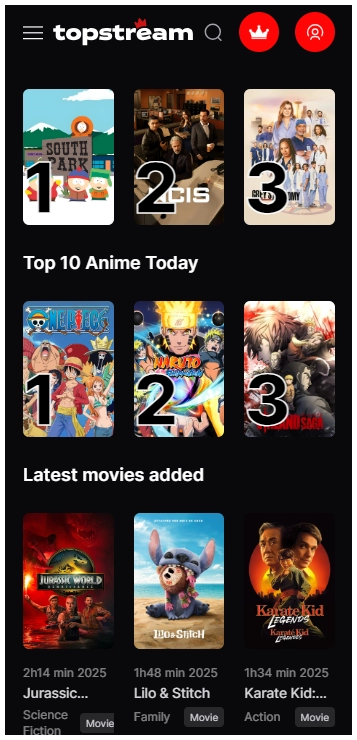 topstream-screen